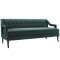 Concur Sofa in Green Velvet Fabric by Modway