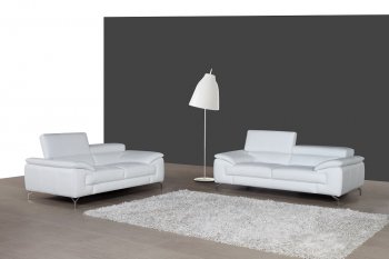 A973 Sofa in White Premium Leather by J&M w/Options [JMS-A973 White]