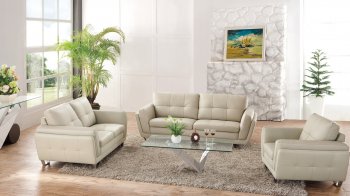 S832 Sofa in Light Gray Leather by Pantek w/Options [PKS-S832LG Light Gray]