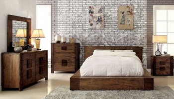 Janeiro CM7628 Bedroom Set in Rustic Natural Tone w/Options [FABS-CM7628]