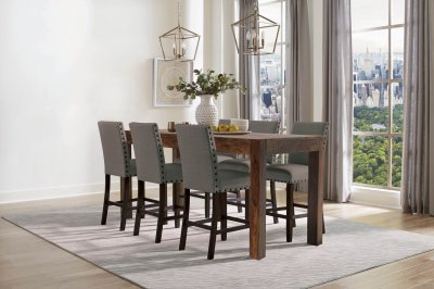 Keats Counter Ht Dining Set 5Pc 110348 in Chestnut by Coaster