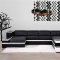 1201 Sectional Sofa in Black Bonded Leather by VIG