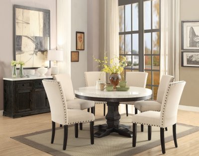 Nolan Dining Room 5Pc Set 72845 in Weathered Black by Acme
