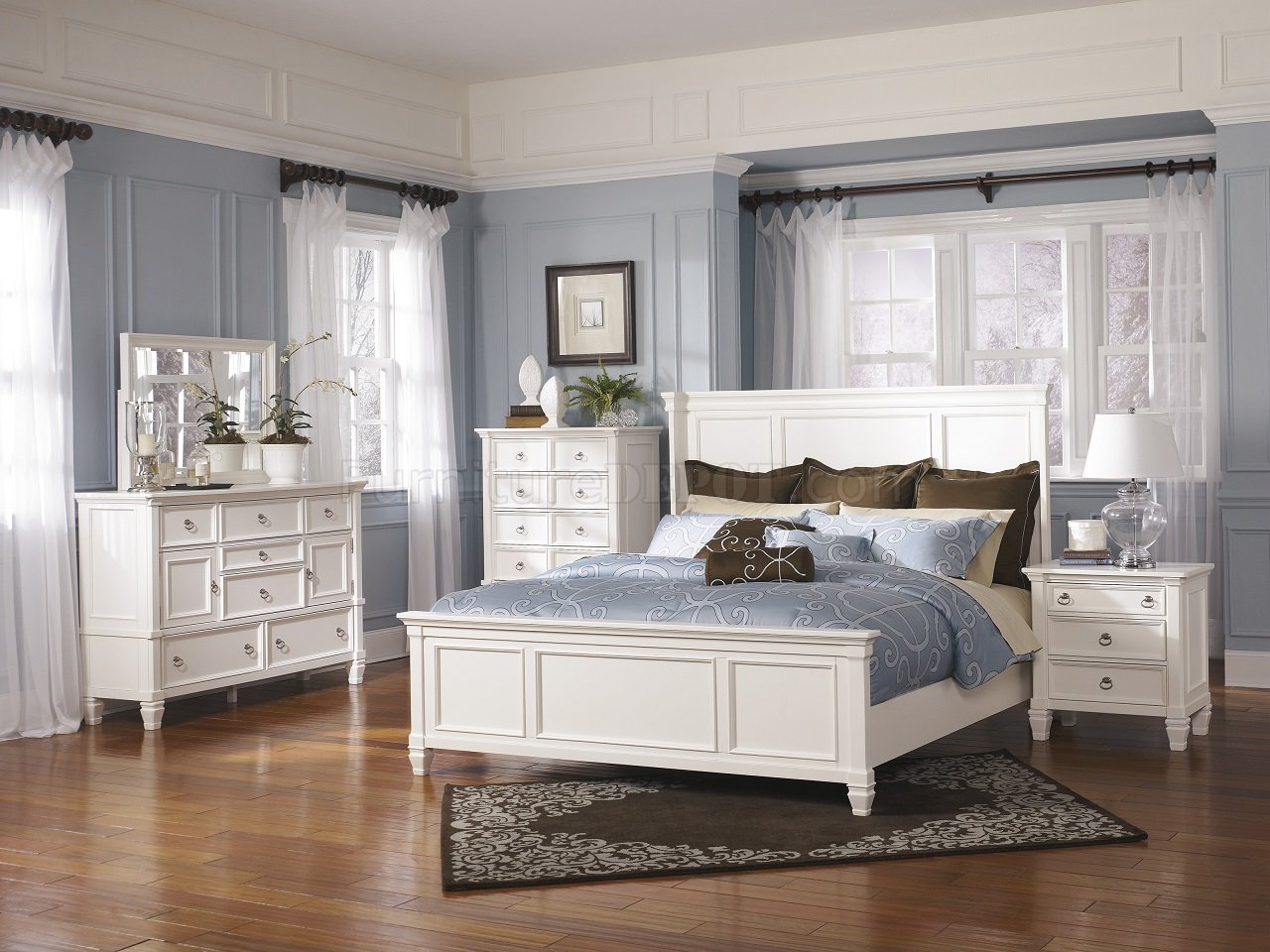 ashley white furniture full bedroom set