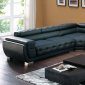 8095 Sectional Sofa in Black Bonded Leather