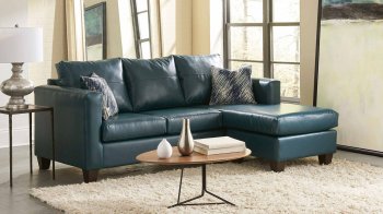 3007 Sectional Sofa in Teal Bicast [EGSS-3007]