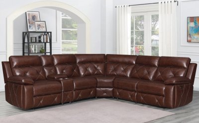 Chester Power Sectional Sofa 603440PP in Chocolate by Coaster