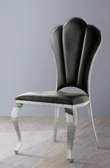 Cyrene Dining Chair DN00927 Set of 2 in Black PU by Acme