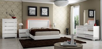 Live Bedroom by At Home USA in White w/Optional Casegoods [AHUBS-Live White]
