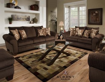 Envy Godiva Fabric Modern Sofa & Loveseat Set w/Options [ALS-910 Envy Godiva]
