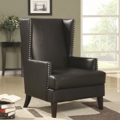 902078 Accent Chair in Black Leatherette by Coaster