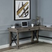 Talmar Writing Desk OF00054 in Weathered Gray by Acme