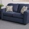Blaze Navy Fabric Modern Sofa & Loveseat Set w/Options