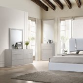 Matissee Bedroom Silver by J&M w/Optional Naples Gray Casegoods