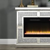 Noralie Electric Fireplace AC00512 in Mirrored by Acme