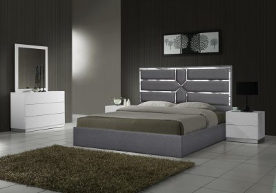 Da Vinci Bedroom Charcoal J&M w/Optional Naples White Casegoods
