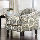 Misty Accent Chair SM8141-CH-FL in Floral Patterned Fabric