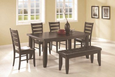 Dalila Dining Room Set 6Pc 102721 in Cappuccino by Coaster