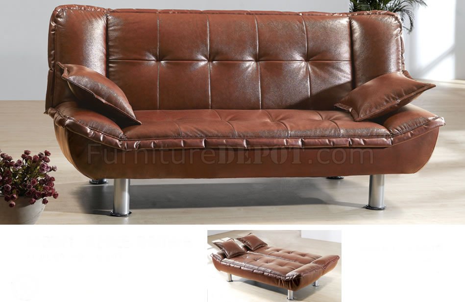 Sofa Bed AESB-005 Brown - Click Image to Close