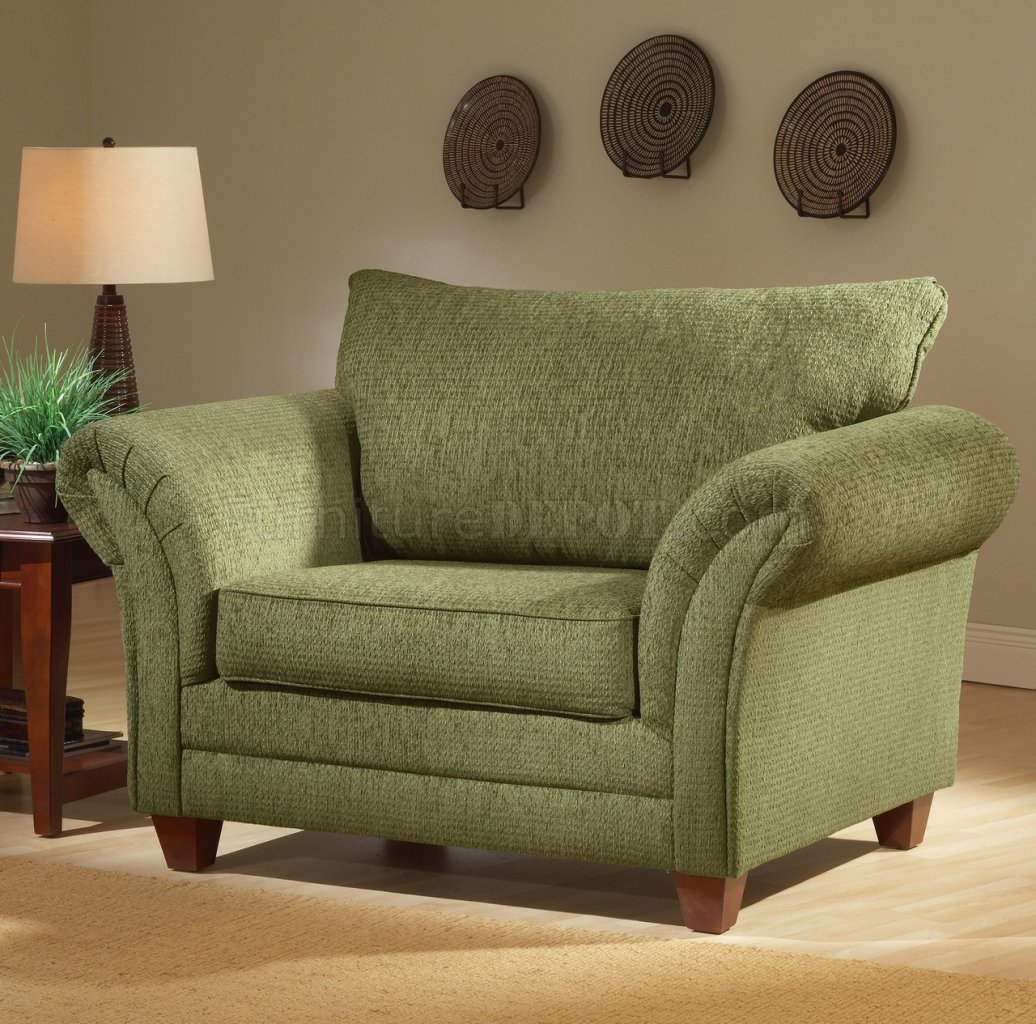 Light Forest Green Fabric Modern Living Room Sofa 