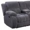 Weissman Motion Sofa 601921 in Charcoal by Coaster w/Options