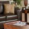 Brown Bonded Leather Match Modern Sofa & Loveseat Set w/Options