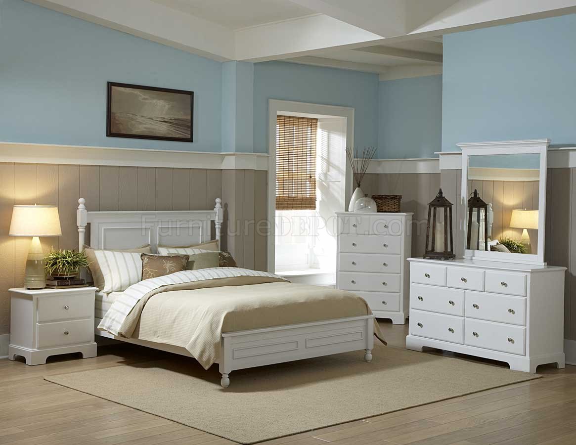 Morelle Bedroom 1356W in White by Homelegance w/Options - Click Image to Close