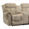 Reige 601591 Motion Sofa in Taupe Fabric by Coaster w/Options