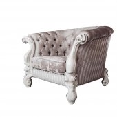 Versailles Chair LV01396 in Ivory Fabric by Acme w/Options