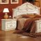 Stone Lacquer Finish Charming Bedroom Set W/Crafted Crowns