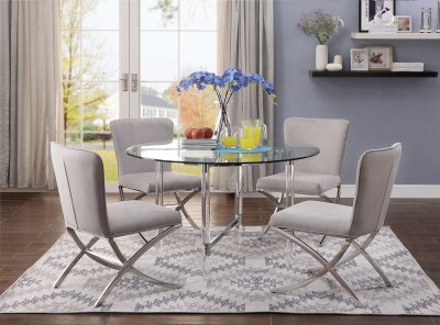 Daire Dining Table 71180 by Acme w/Optional 71182 Chairs