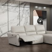 S275 Power Motion Sectional Sofa in Smoke Leather Beverly Hills