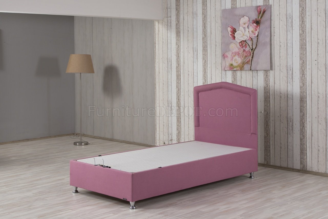 Casa Rest Kids Storage Bed in Pink Fabric by Casamode - Click Image to Close