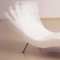 White or Black Leatherette Contemporary Chaise Lounger