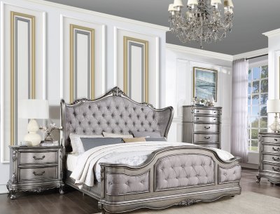 Ausonia Bedroom BD00603Q in Antique Platinum by Acme w/Options