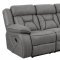 Houston Motion Sofa 602261 in Stone Faux Suede by Coaster