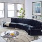 MS2082 Sectional Sofa in Black Velvet by VImports