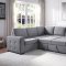 Nardo Sleeper Sectional Sofa 55545 in Gray Fabric by Acme