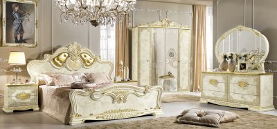 Leonardo Bedroom in Ivory by ESF w/Options