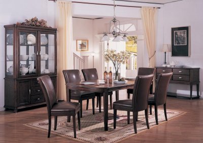 Dark Cherry Finish Elegant Dining Room Furniture