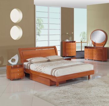 Emily Bedroom in Cherry by Global Furniture USA w/Options [GFBS-Emily Cherry]