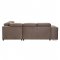 Acoose Sectional Sofa LV01025 in Brown Fabric by Acme w/Sleeper