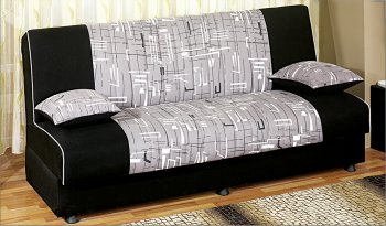 Detroit Tri-Tone Fabric Convertible Sofa Bed w/Storage Space [MYSB-Detroit]