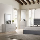 Da Vinci Bedroom Charcoal J&M w/Optional Naples Gray Casegoods