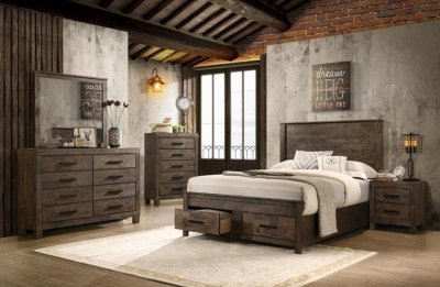 Woodmont 5Pc Bedroom Set 222631 in Rustic Brown by Coaster