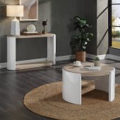 Zoma Coffee Table 3Pc Set LV02414 in White & Oak by Acme
