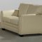 Cream Bonded Leather Modern Loveseat & Sofa Set w/Options