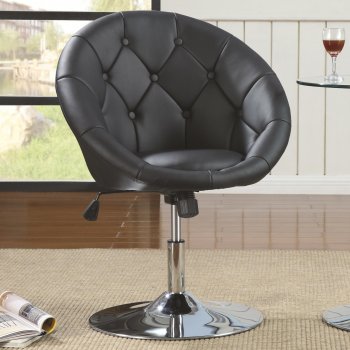 102580 Swivel Chair Set of 2 in Black Leatherette by Coaster [CRAC-102580]