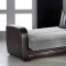 Elegant Two-Tone Living Room with Sleeper Sofa & Storage