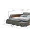 Tesla Bedroom Dark Gray Leather by ESF w/Massage Chaise Lounge